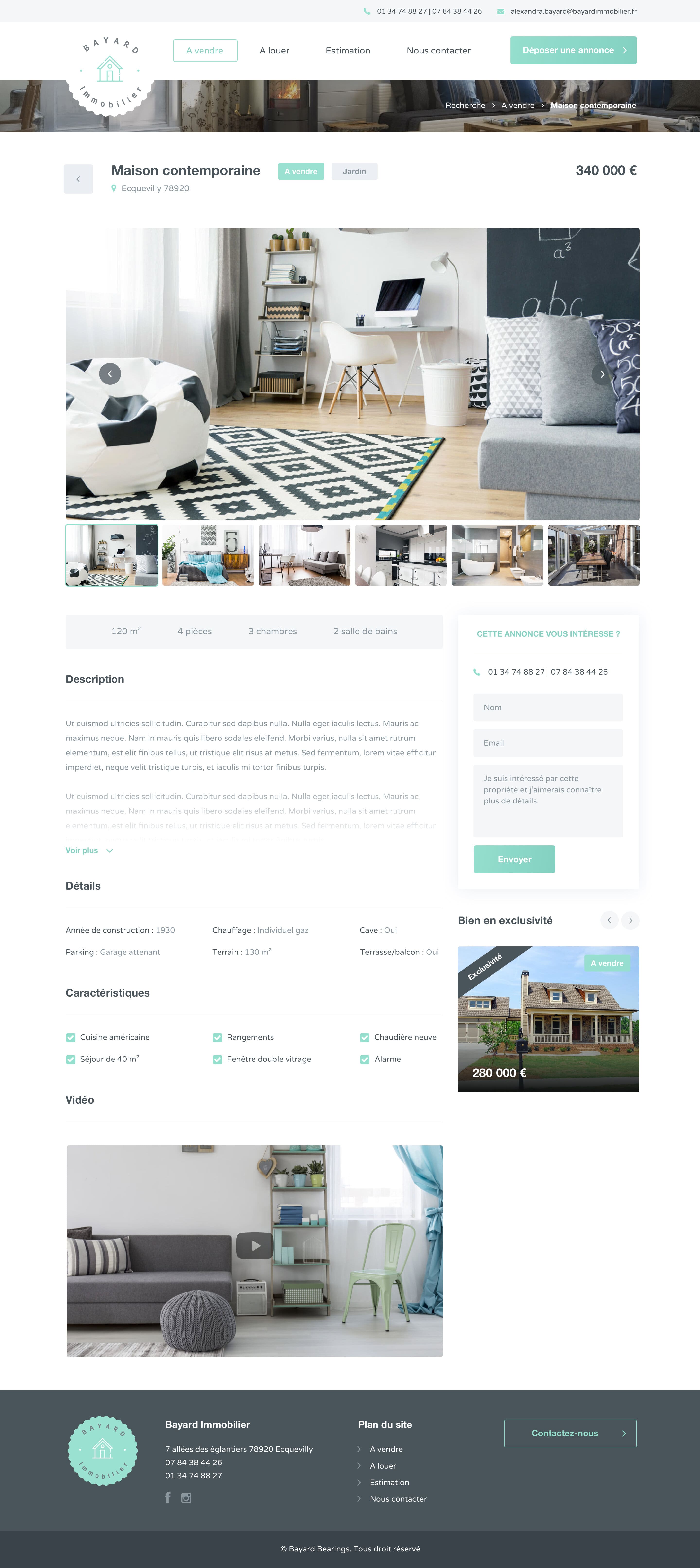 Page produit Bayard Immobilier - Laura Savow