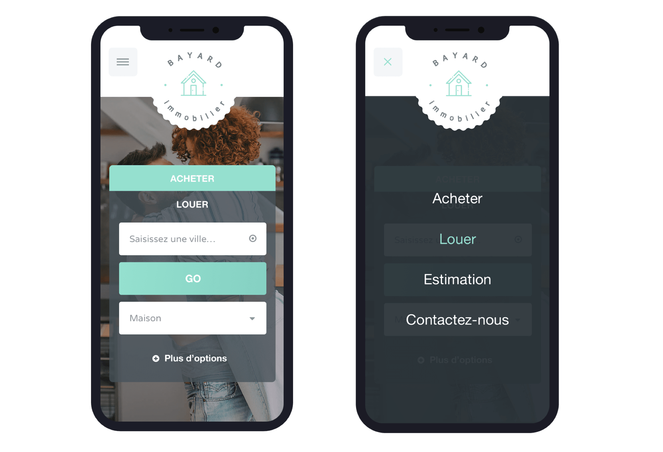 Responsive design mobile Bayard Immobilier - Laura Savow