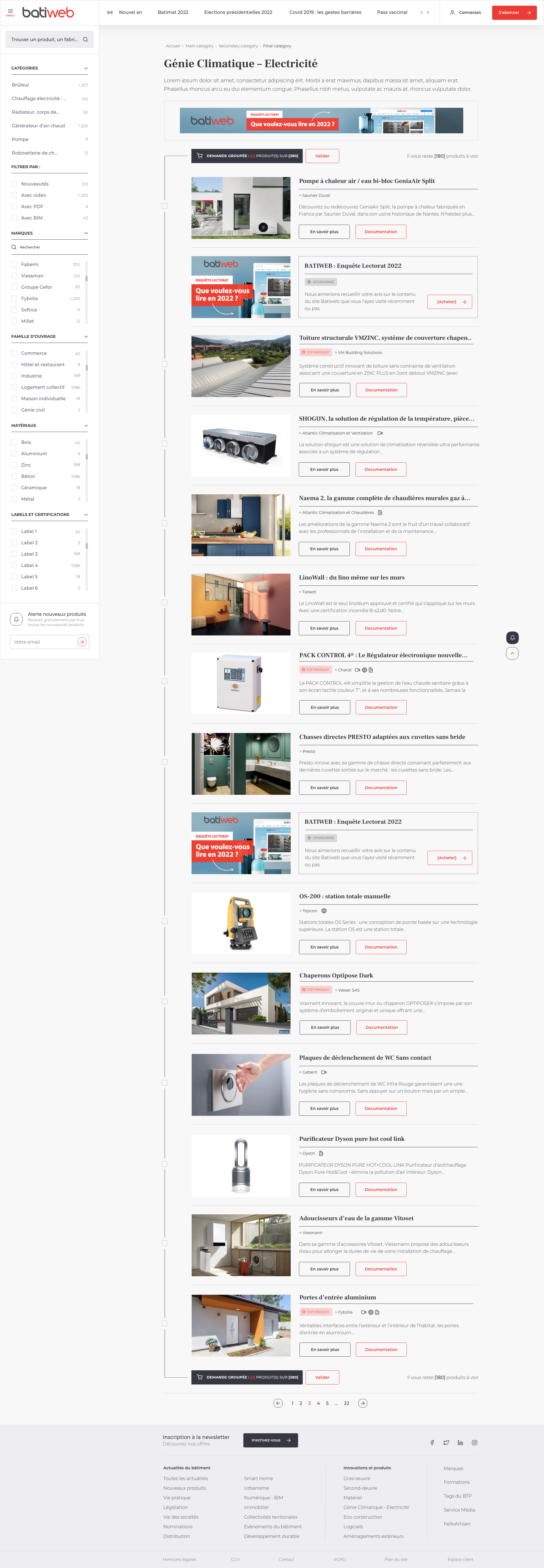 Maquette HD Page Listing Produits - Laura Savow