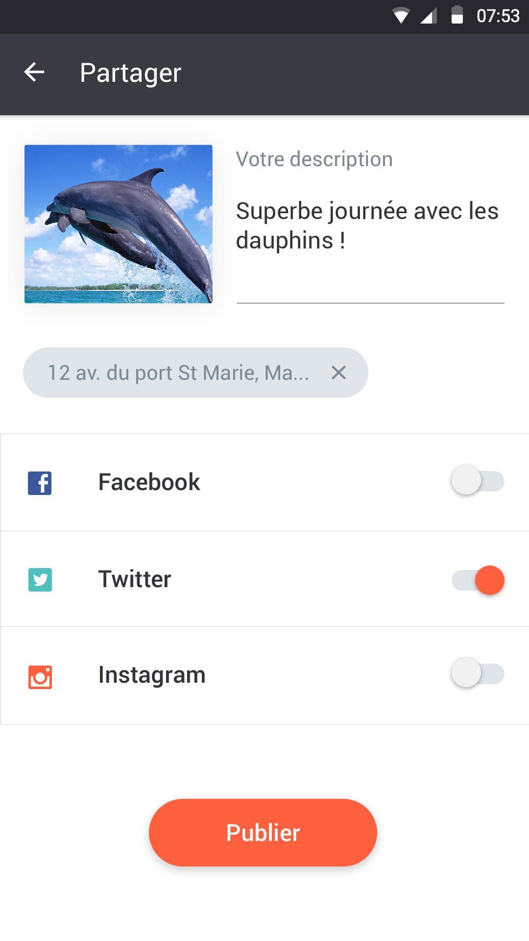 Page de partage de l'Application mobile - Laura Savow