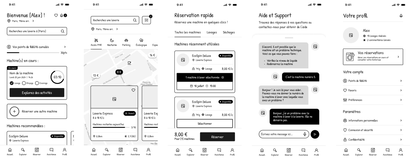 Wireframe Whirly - Laura Savow UX/UI designer