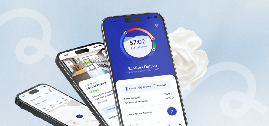 Application de laverie en libre-service Whirly - Laura Savow